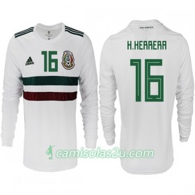 Camisolas de Futebol México H.HERRERA 16 Equipamento Alternativa Copa do Mundo 2018 Manga Comprida
